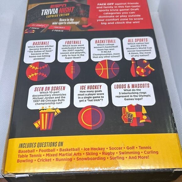 Funko Games ESPN Trivia Night Express Edition/ Trivia Game For 2-10 Players HTF - Picture 2 of 2